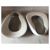 (2) Enameled Bed Pans