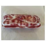 Red Swirl Agate Soap Dish
