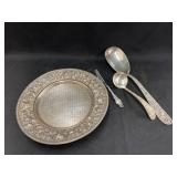 Sterling Silver Plate with Utensils Sterling Silver Plate with Utensils