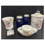 Aynsley Chinaware with Cobalt Shakers Aynsley Chinaware with Cobalt Shakers