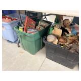 (3) Storage Totes with Toys and Dolls (3) Storage Totes with Toys and Dolls