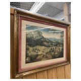 Large Framed Print of Farming Scene Large Framed Print of Farming Scene