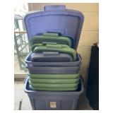 (8) Storage Totes with Lids (8) Storage Totes with Lids