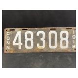 1916 Connecticut License Plate 1916 Connecticut License Plate