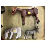 Schoenhut and Lladro Donkey Figurines Schoenhut and Lladro Donkey Figurines