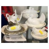 Vintage Milk Glass Canisters Vintage Milk Glass Canisters