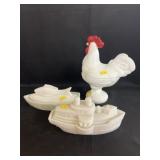 (3) Milk Glass Canisters (3) Milk Glass Canisters