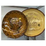 Huber and Foltz Redware Plates Huber and Foltz Redware Plates