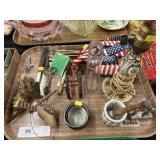 Table Light, Flags, Mortar and Pestle Table Light, Flags, Mortar and Pestle