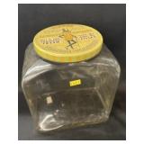 Planters Peanut Glass Canister Planters Peanut Glass Canister