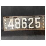 1916 Connecticut License Plate 1916 Connecticut License Plate