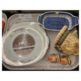 Turkey Canister and Shakers, Serving Plates Turkey Canister and Shakers, Serving Plates