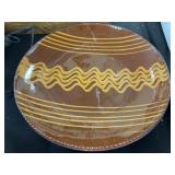 Foltz Pottery Redware Plate Foltz Pottery Redware Plate