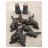 Cast Iron Bunny Still Banks & Salt/Pepper Shakers Cast Iron Bunny Still Banks & Salt/Pepper Shakers