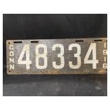 1916 Connecticut License Plate 1916 Connecticut License Plate
