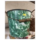 Green Agateware Pail Green Agateware Pail