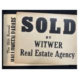 (2) Vintage Cardboard Signs (2) Vintage Cardboard Signs