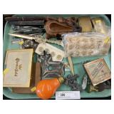 Straight Razors, Pins, Pipe Holder Straight Razors, Pins, Pipe Holder