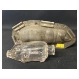 Hog Form Candy Mold with Embossed Bottle Hog Form Candy Mold with Embossed Bottle