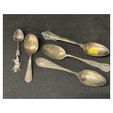 (5) Sterling Silver Spoons (5) Sterling Silver Spoons
