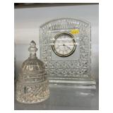 Waterford Crystal Mantel Clock with Bell Waterford Crystal Mantel Clock with Bell
