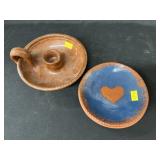 (2) Pieces of Foltz Redware Pottery (2) Pieces of Foltz Redware Pottery