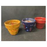 (3) Italian Pottery Planters (3) Italian Pottery Planters