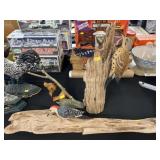 (2) Phillip Brown Carved Wood Birds (2) Phillip Brown Carved Wood Birds