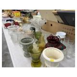 Punch Bowl, Art Glass, Tumblers Punch Bowl, Art Glass, Tumblers