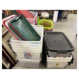 (9) Storage Totes with Lids (9) Storage Totes with Lids