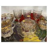Moser Cherry Pattern Glassware Moser Cherry Pattern Glassware