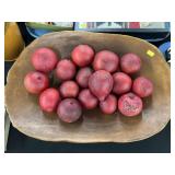 Reproduction Wooden Bowl with Fruit Reproduction Wooden Bowl with Fruit