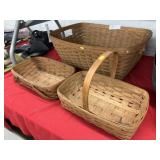 (3) Longaberger Baskets (3) Longaberger Baskets