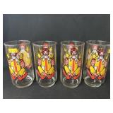 (4) McDonalds Character Glasses (4) McDonalds Character Glasses