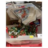 Storage Tote/Lid, Christmas Ornaments and Decor Storage Tote/Lid, Christmas Ornaments and Decor