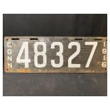 1916 Connecticut License Plate 1916 Connecticut License Plate