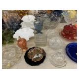 Art Glass, Punch Bowl, Stemware Art Glass, Punch Bowl, Stemware