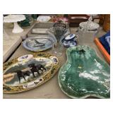 Chinaware Platters, ice Bucket, Canister Chinaware Platters, ice Bucket, Canister