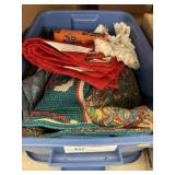 Christmas Textiles, Storage Tote/Lid Christmas Textiles, Storage Tote/Lid