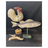 (3) Contemporary Unsigned Wood Carvings (3) Contemporary Unsigned Wood Carvings