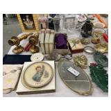 Hummel Plate, Candle Sconces, Bureau Trays Hummel Plate, Candle Sconces, Bureau Trays