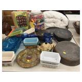 Cast Iron Frying Pans, Cookie Cutters, Spice Rack Cast Iron Frying Pans, Cookie Cutters, Spice Rack