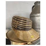 (2) Vintage Asian Straw Hats (2) Vintage Asian Straw Hats