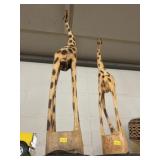 (2) Large Wooden Giraffes (2) Large Wooden Giraffes