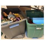 (2) Storage Totes/Lid, Toys (2) Storage Totes/Lid, Toys