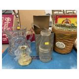 Longaberger Basket, Milk Bottle, Pitcher Longaberger Basket, Milk Bottle, Pitcher