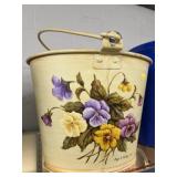 Toleware Painted Pail Toleware Painted Pail