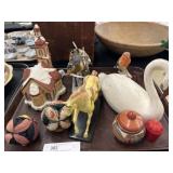 Machine Carved Swan, Carpet Balls, Figurines Machine Carved Swan, Carpet Balls, Figurines