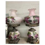 (2) Electric Gone With The Wind Style Table Lights (2) Electric Gone With The Wind Style Table Lights