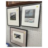(3) Framed Block Prints (3) Framed Block Prints